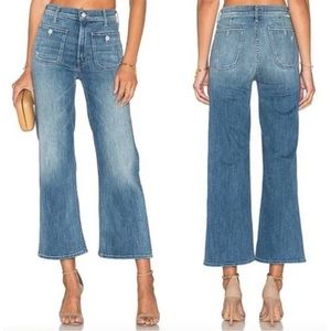 MOTHER patch pocket maverick, cropped denim. Size 26